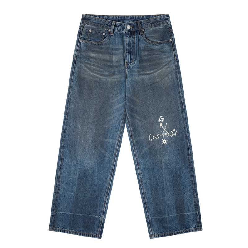Vintage Wash Baggy Denim